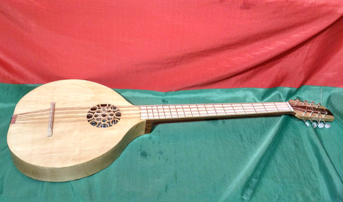 Front and side view of 4 course version with Maple sides and fingerboard.